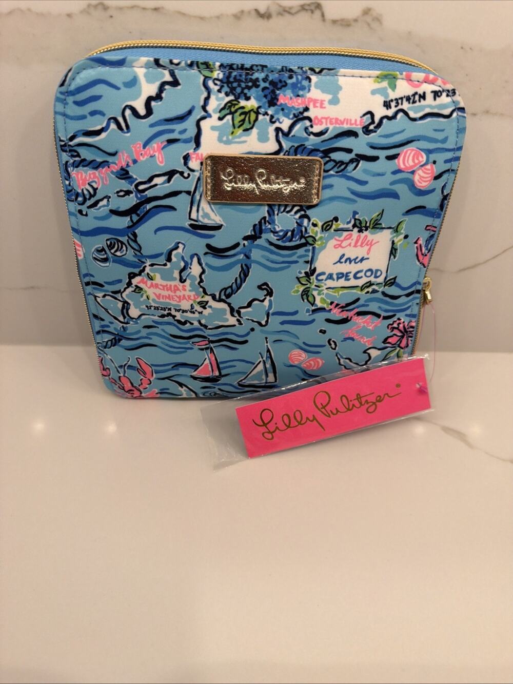 Lilly Pulitzer Getaway Packable Tote Lilly Loves Cape Cod Blue NWT